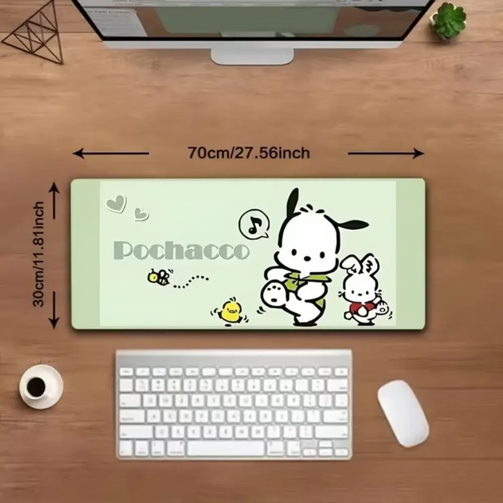 #PC-174 Pochacco Desk Mat - Green - 27.5x11.8in